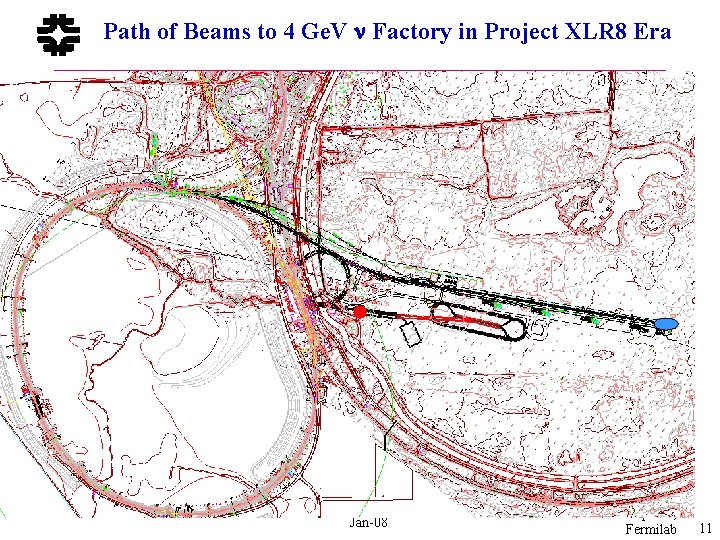 Path of Beams to 4 Ge. V n Factory in Project XLR 8 Era