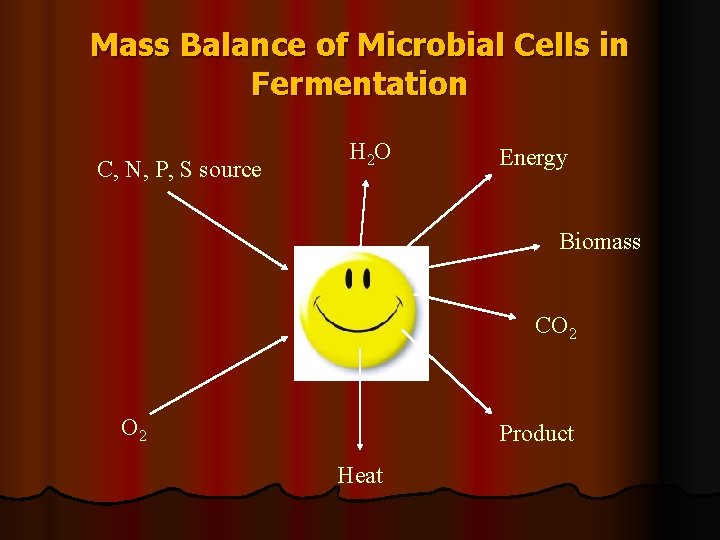 Mass Balance of Microbial Cells in Fermentation C, N, P, S source H 2