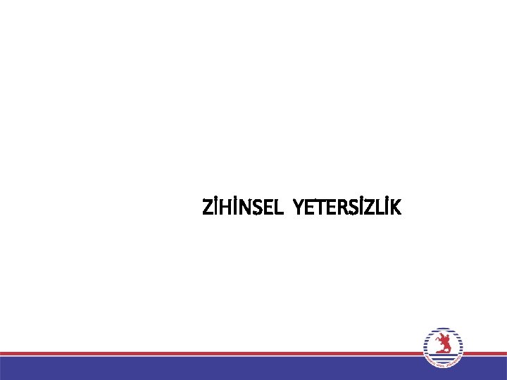 ZİHİNSEL YETERSİZLİK 