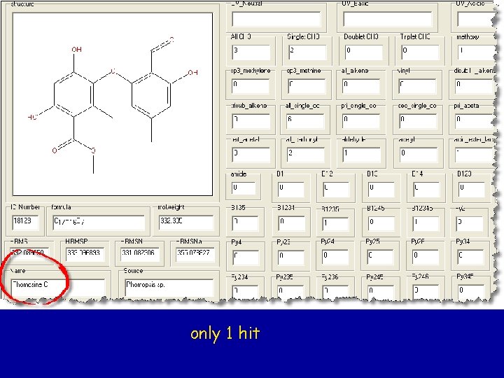 only 1 hit 