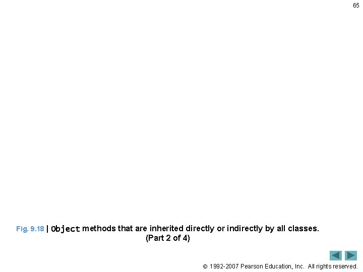 65 Fig. 9. 18 | Object methods that are inherited directly or indirectly by