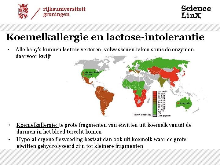 Koemelkallergie en lactose-intolerantie • Alle baby’s kunnen lactose verteren, volwassenen raken soms de enzymen