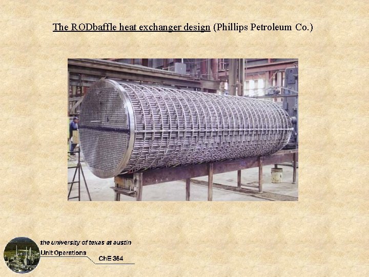 The RODbaffle heat exchanger design (Phillips Petroleum Co. ) 