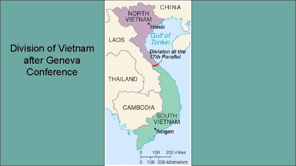 Division of Vietnam after Geneva Conference 