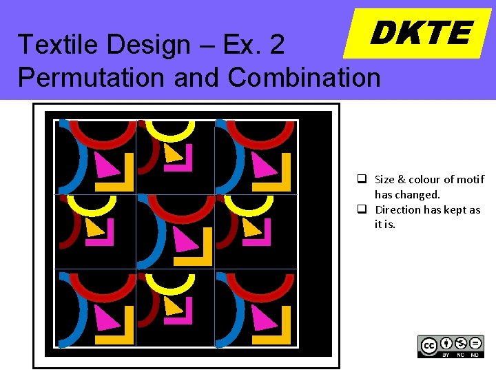 DKTE Textile Design -– Ex. 2 DKTE Repetition Permutation and Combination q Size &