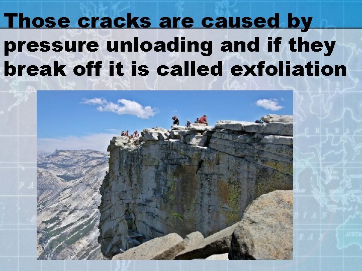 Those cracks are caused by pressure unloading and if they break off it is