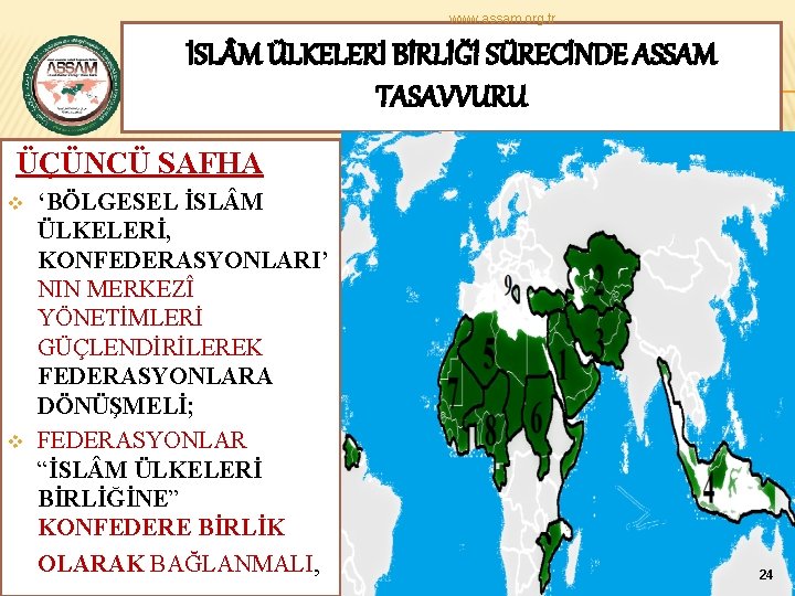 www. assam. org. tr İSL M ÜLKELERİ BİRLİĞİ SÜRECİNDE ASSAM TASAVVURU ÜÇÜNCÜ SAFHA v