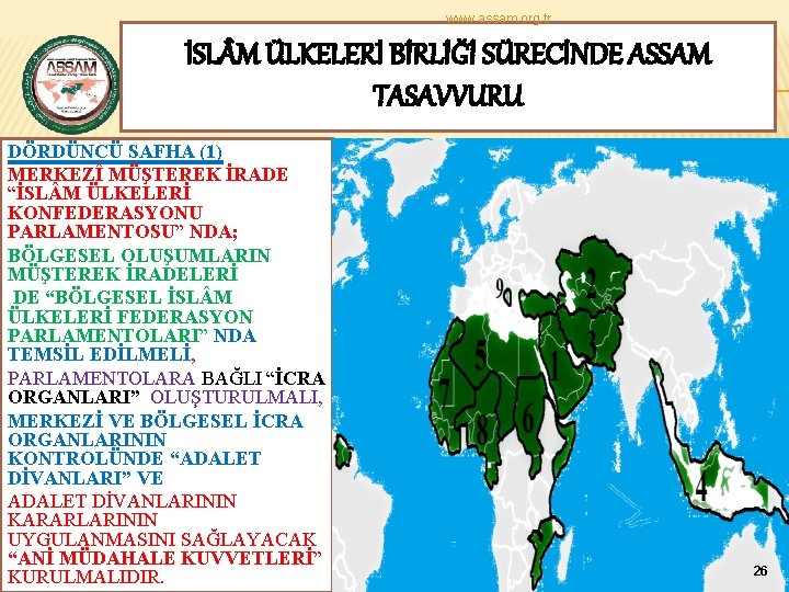 www. assam. org. tr İSL M ÜLKELERİ BİRLİĞİ SÜRECİNDE ASSAM TASAVVURU DÖRDÜNCÜ SAFHA (1)