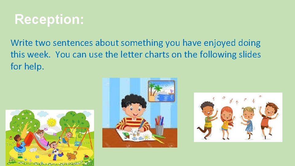 Friday Phonics Segmenting and Blending Sentence writing Nursery