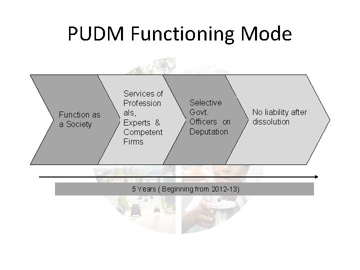 PUDM Functioning Mode Function as a Society Services of Profession als, Experts & Competent