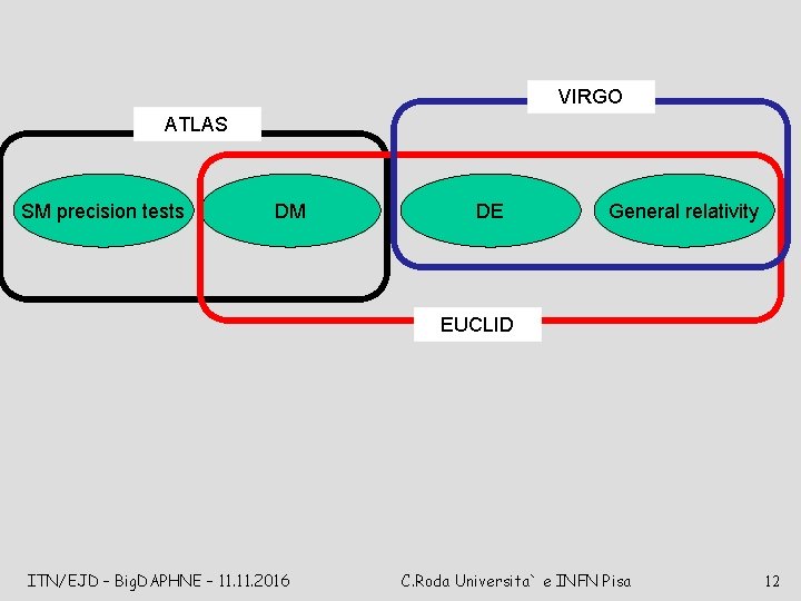 VIRGO ATLAS SM precision tests DM DE General relativity EUCLID ITN/EJD – Big. DAPHNE