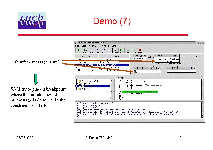 Demo (7) this m_message is 0 x 0 We'll try to place a breakpoint