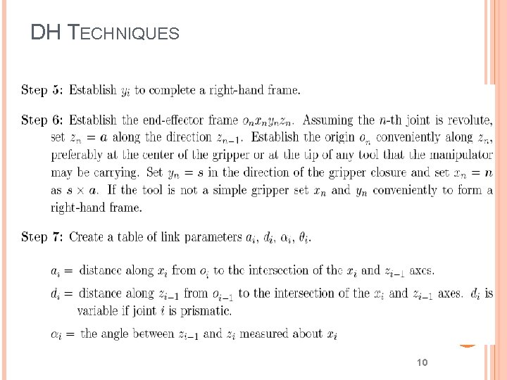 DH TECHNIQUES 10 