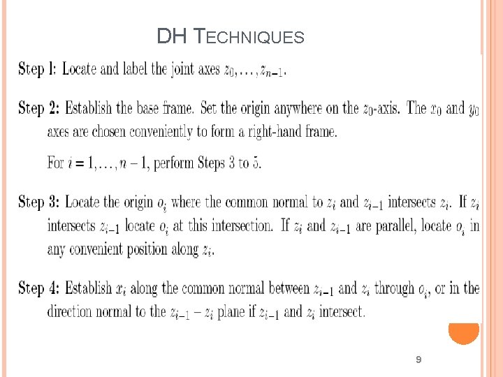 DH TECHNIQUES 9 