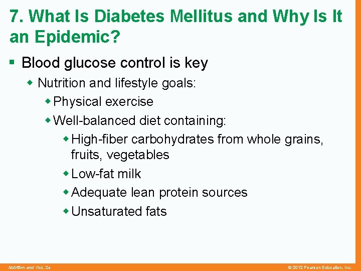 7. What Is Diabetes Mellitus and Why Is It an Epidemic? § Blood glucose