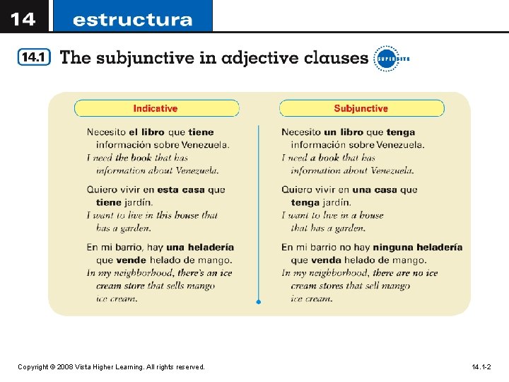 Copyright © 2008 Vista Higher Learning. All rights reserved. 14. 1 -2 
