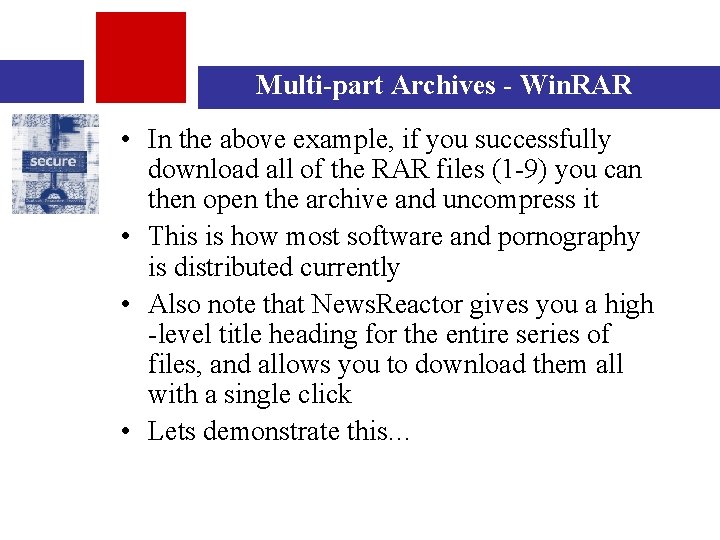 Multi-part Archives - Win. RAR • In the above example, if you successfully download