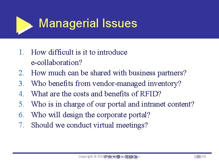 Managerial Issues 1. How difficult is it to introduce e-collaboration? 2. How much can