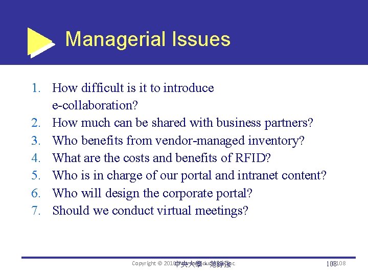 Managerial Issues 1. How difficult is it to introduce e-collaboration? 2. How much can