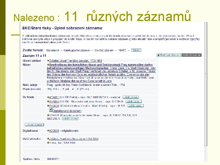 Nalezeno : 11 různých záznamů 