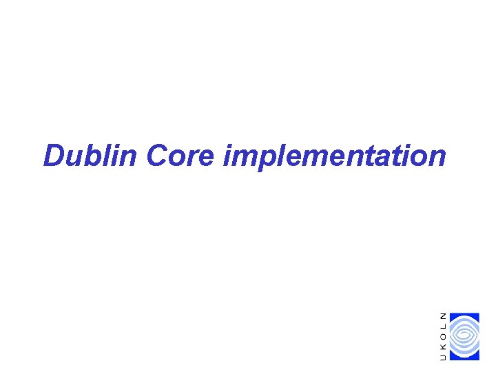 Dublin Core implementation 