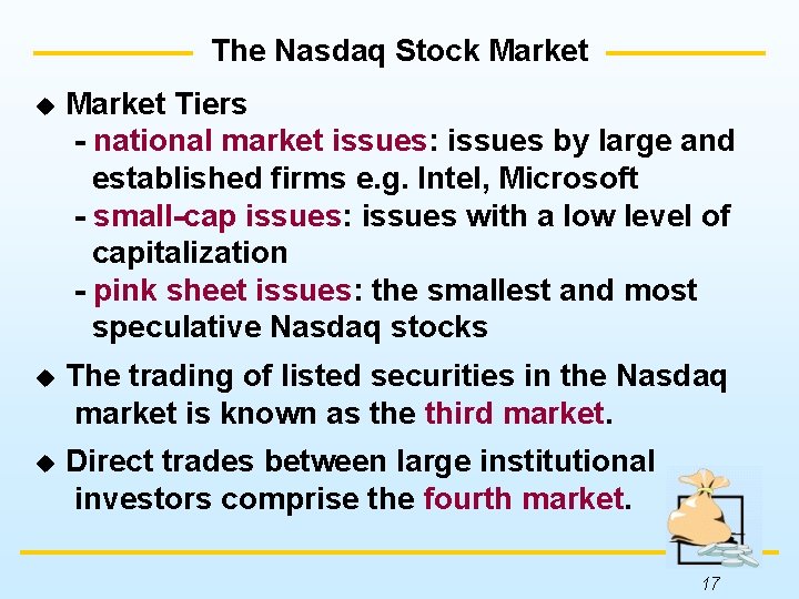 The Nasdaq Stock Market u Market Tiers - national market issues: issues by large