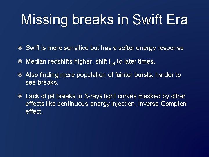 Missing breaks in Swift Era Swift is more sensitive but has a softer energy