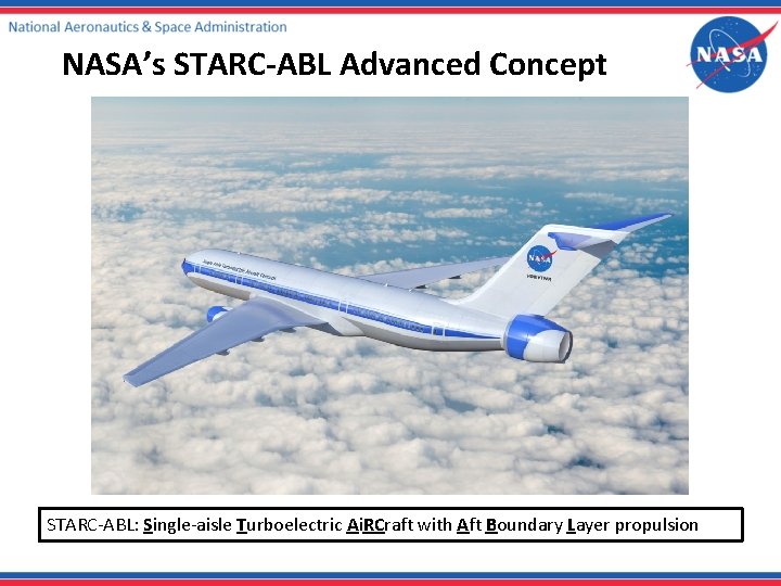 NASA’s STARC-ABL Advanced Concept STARC-ABL: Single-aisle Turboelectric Ai. RCraft with Aft Boundary Layer propulsion