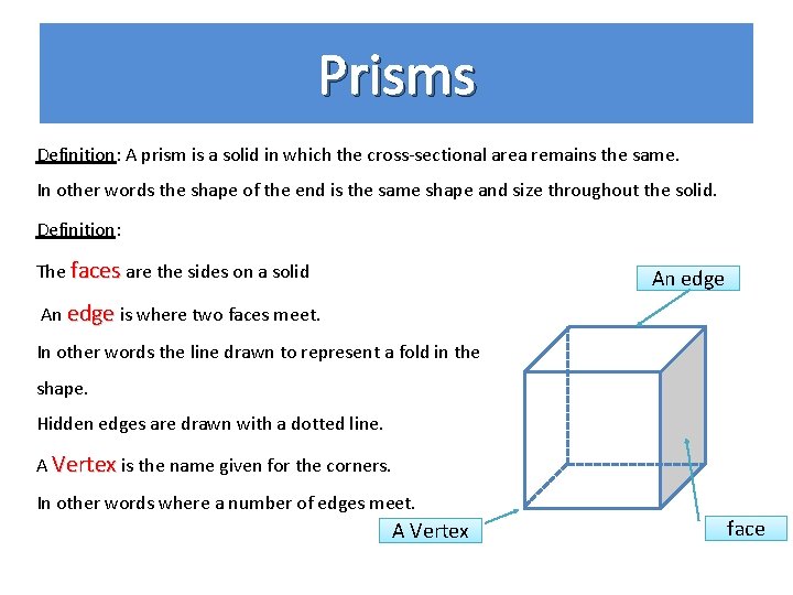 3 D objects Prisms 19 January 2022 Prisms
