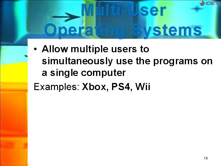 Multi-User Operating Systems • Allow multiple users to simultaneously use the programs on a Multi-User Operating Systems • Allow multiple users to simultaneously use the programs on a