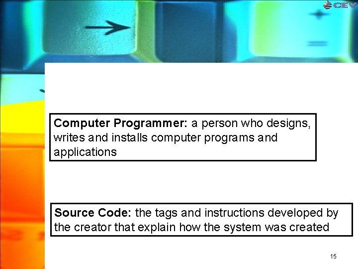 Computer Programmer: a person who designs, writes and installs computer programs and applications Source Computer Programmer: a person who designs, writes and installs computer programs and applications Source
