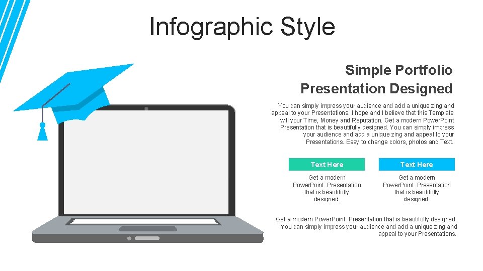 Infographic Style Simple Portfolio Presentation Designed You can simply impress your audience and add