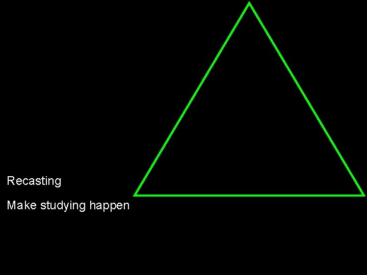 Recasting Make studying happen 