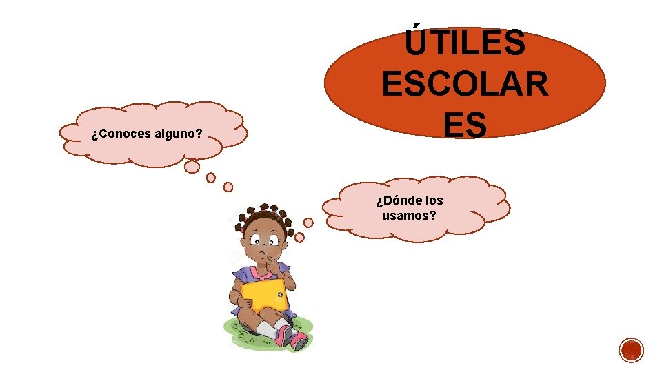 ¿Conoces alguno? ÚTILES ESCOLAR ES ¿Dónde los usamos? 