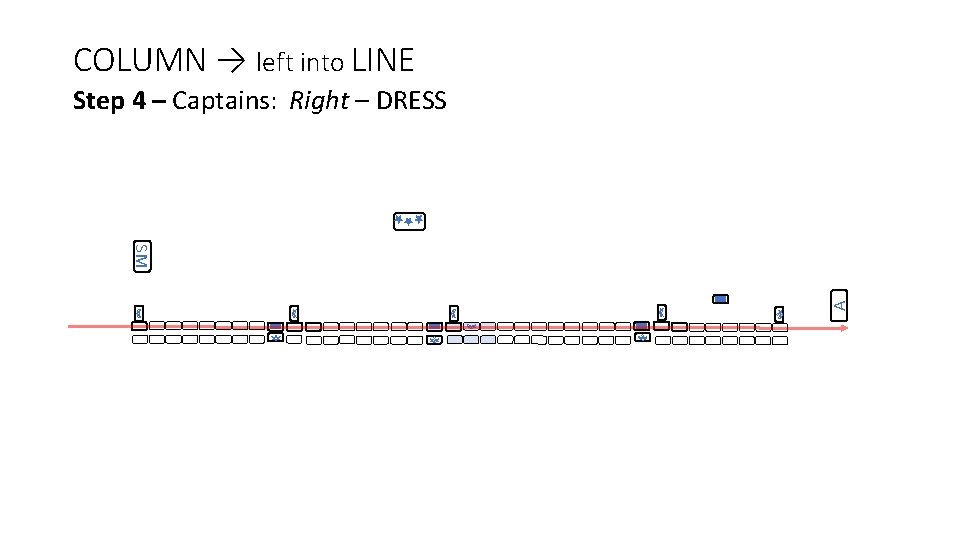 COLUMN → left into LINE Step 4 – Captains: Right – DRESS A SM