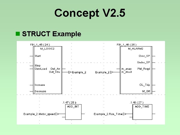 Concept V 2. 5 n STRUCT Example Concept V 2. 5 n STRUCT Example