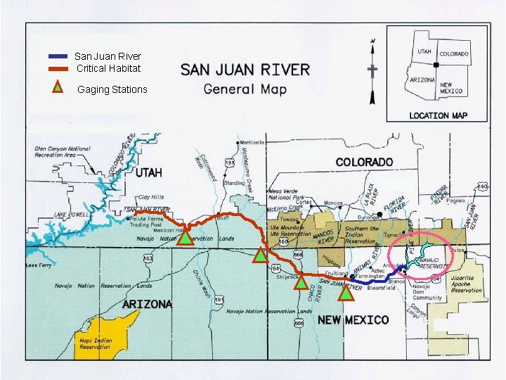 San Juan River Critical Habitat Gaging Stations 