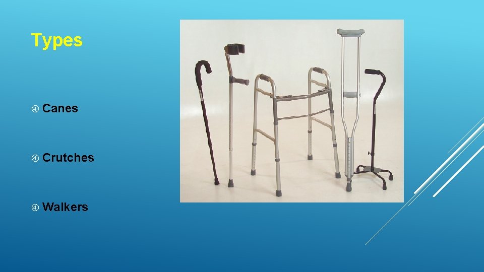 Types Canes Crutches Walkers 