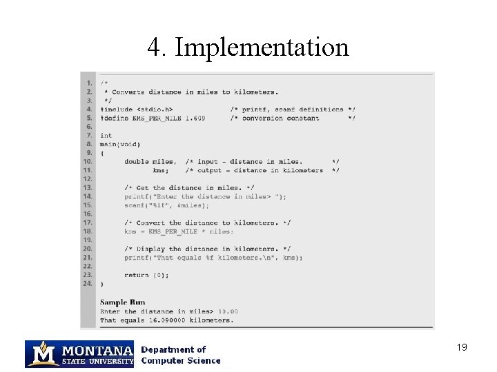 4. Implementation 19 