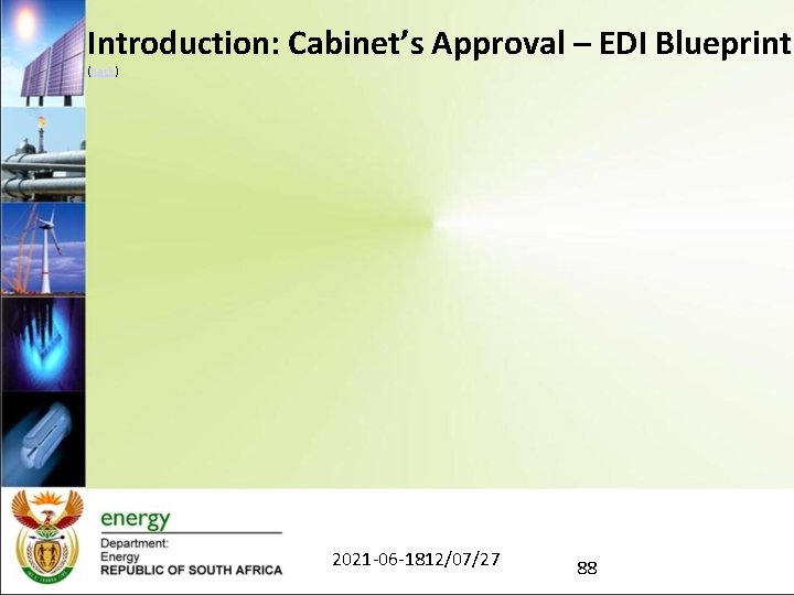 Introduction: Cabinet’s Approval – EDI Blueprint (back) 2021 -06 -1812/07/27 88 