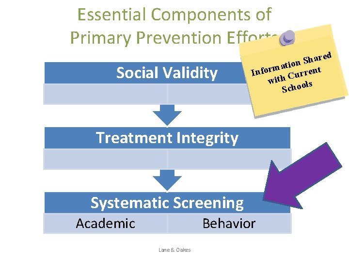 Essential Components of Primary Prevention Efforts Social Validity ared h S n tio a