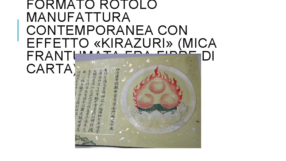 FORMATO ROTOLO MANUFATTURA CONTEMPORANEA CON EFFETTO «KIRAZURI» (MICA FRANTUMATA FRA FIBRE DI CARTA) 