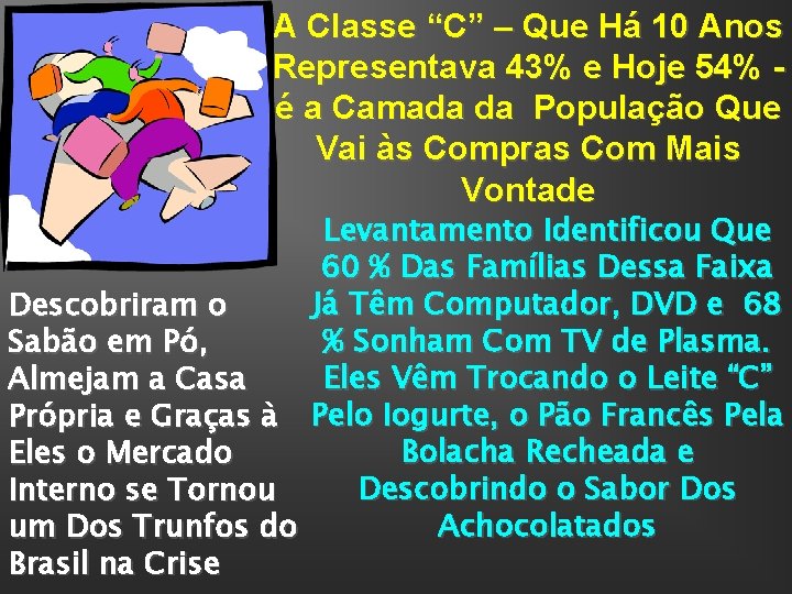 A Classe “C” – Que Há 10 Anos Representava 43% e Hoje 54% é