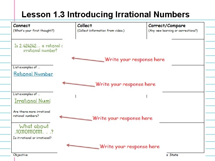 Lesson 1. 3 Introducing Irrational Numbers 