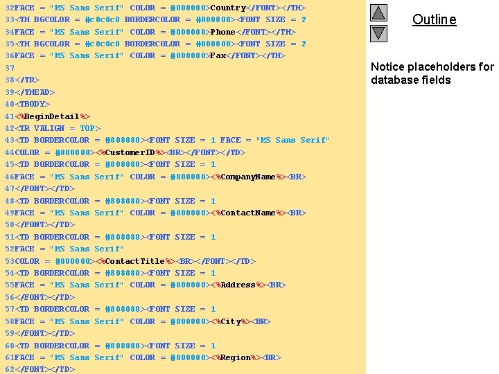 32 FACE = "MS Sans Serif" COLOR = #000000>Country</FONT></TH> 33<TH BGCOLOR = #c 0