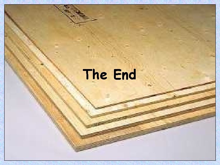 The End The End