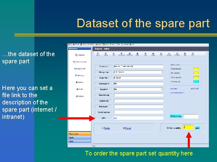 Dataset of the spare part …the dataset of the spare part Here you can