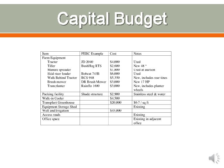 Capital Budget 