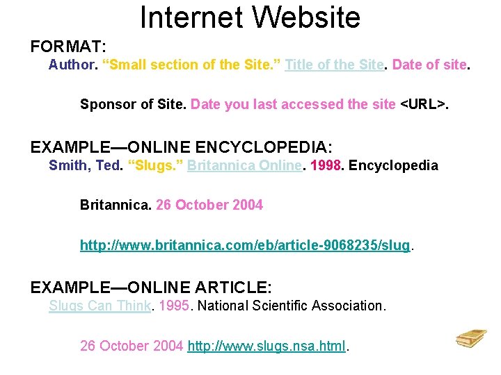 MLA Format A Walk Through Table of Contents