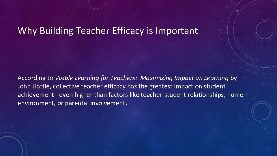 Why Building Teacher Efficacy is Important According to Visible Learning for Teachers: Maximizing Impact
